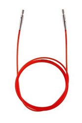 10635 Сменная леска (тросик) красный Knit Pro для съемных спиц 100 см
