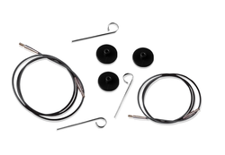 10520 Сменная леска (тросик) Knit Pro для съемных спиц 40 см с серебряным наконечником